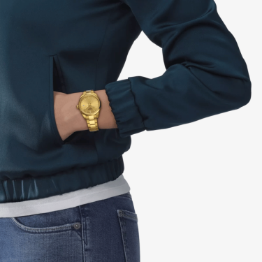 Tissot PR 100 Quartz Gold PVD Watch 34mm