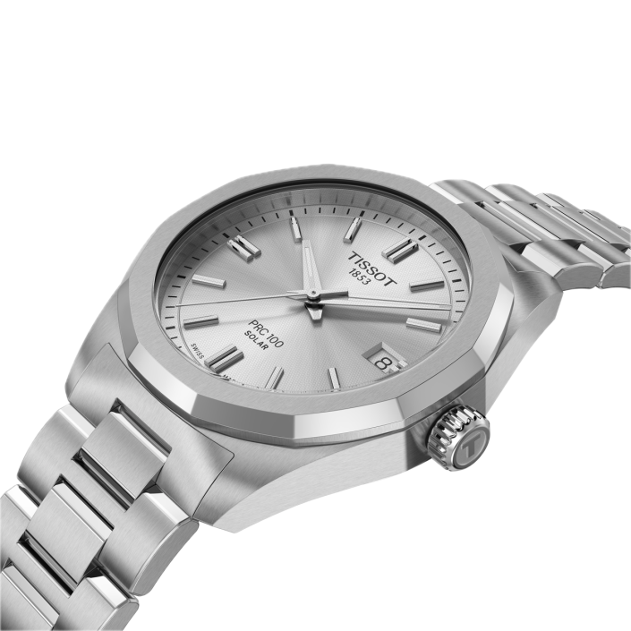 Tissot PRC 100 Solar 34mm in 316L stainless steel