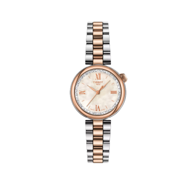 Tissot Desir 28 mm con PVD oro rosa y esfera de nácar