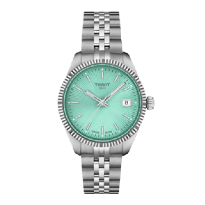 Tissot Ballade 34 mm acer amb bisell estriat i esfera guilloché