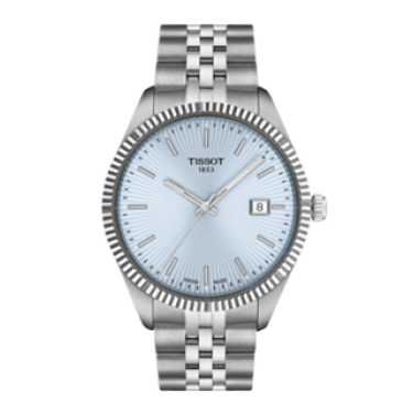 Tissot Ballade 40 mm acer amb esfera guilloché i bisell estriat