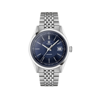 Tissot Visodate 39 mm blue dial automatic steel
