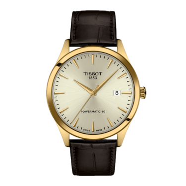 Tissot Classic Dream 40 mm Powermatic 80 PVD oro amarillo piel