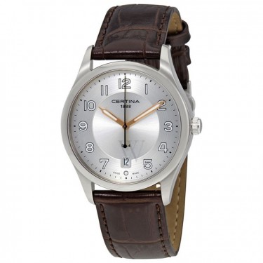 DS-4 LEATHER SILVER DIAL CERTINA 