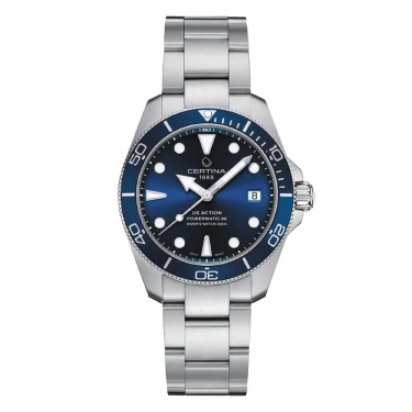 RELOJ ACERO ESFERA AZUL 38 MM DS ACTION DIVER CERTINA C0328SB 