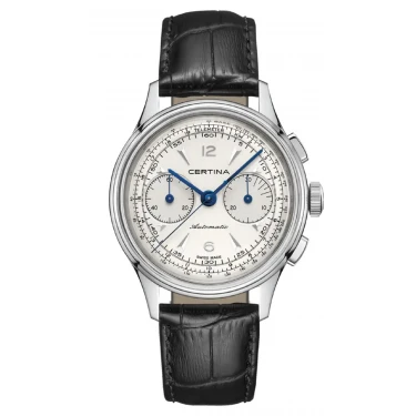 RELOJ ACERO PIEL NEGRA DS CRONÓGRAFO AUTOMÁTICO CERTINA C038-462 