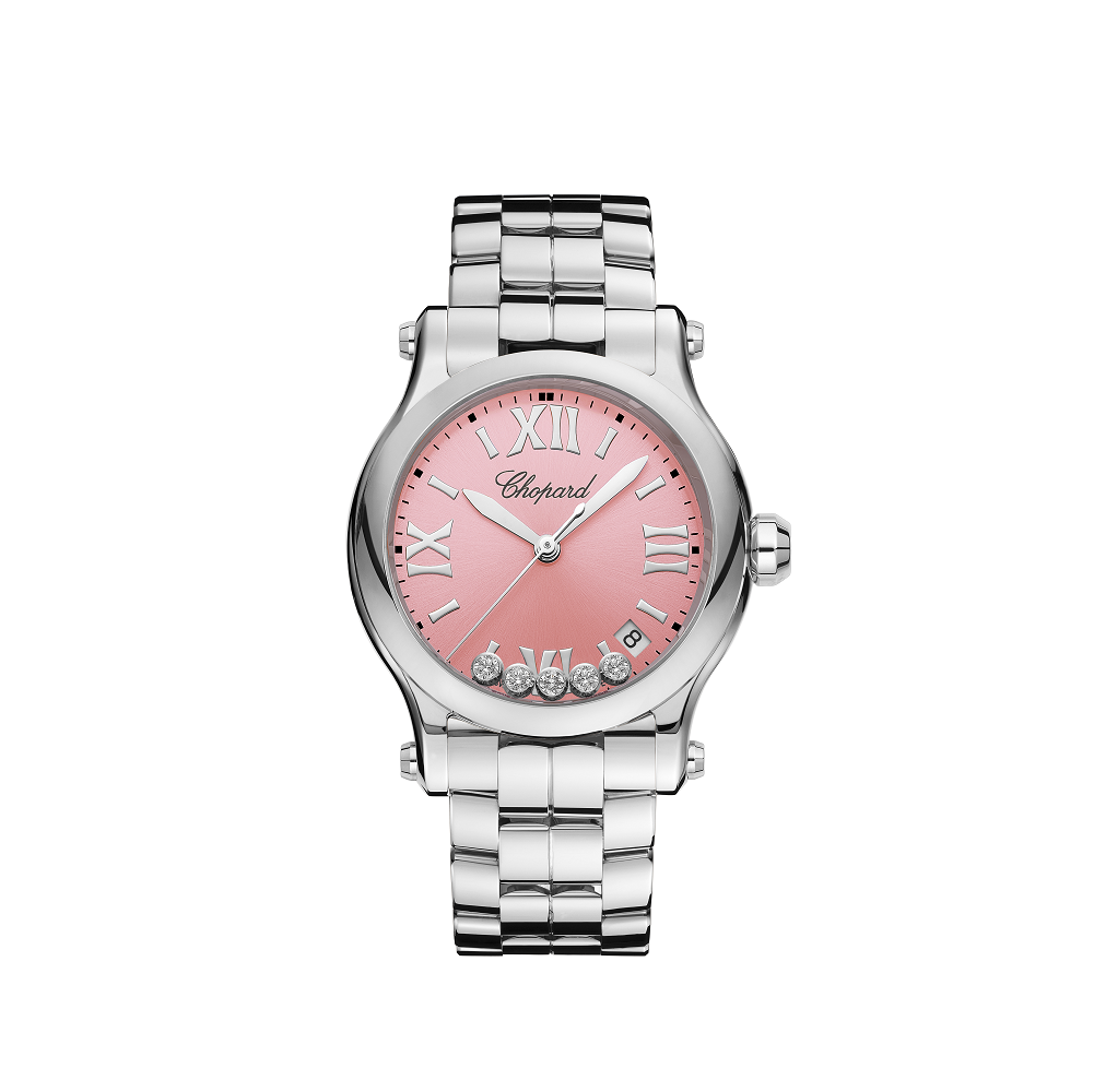 Happy Sport watch 36 mm, quartz, Lucent Steel™, diamonds from Chopard
