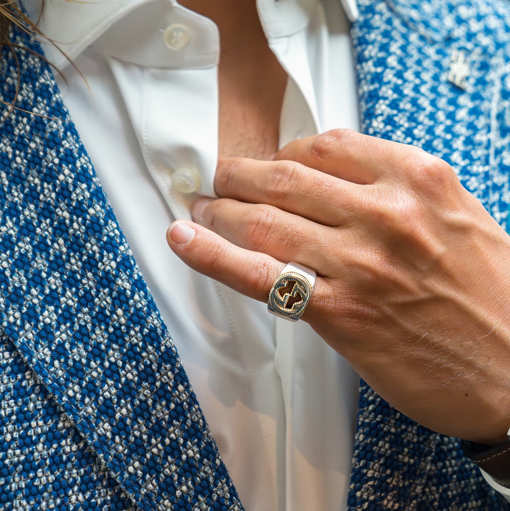 silver gucci ring men