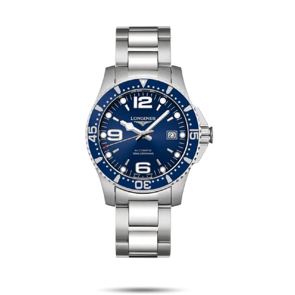 Longines hydroconquest silver dial best sale