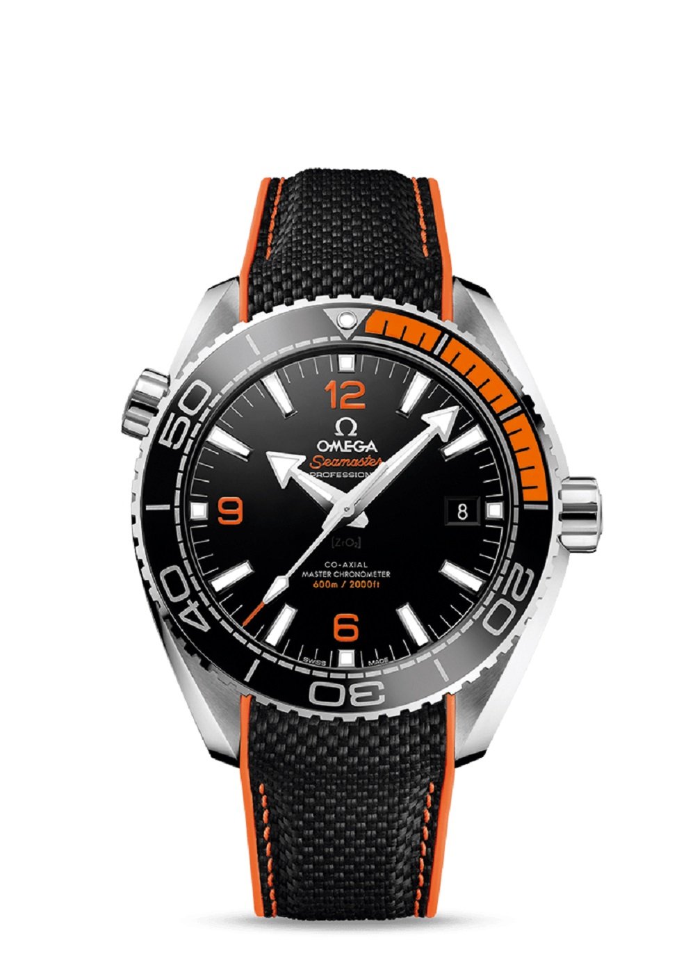 WATCH 21532 STEEL BLACK ORANGE RUBBER 44 MM MASTER CHRONOMETER CO AXIAL SEAMASTER PLANET OCEAN 600 M OMEGA