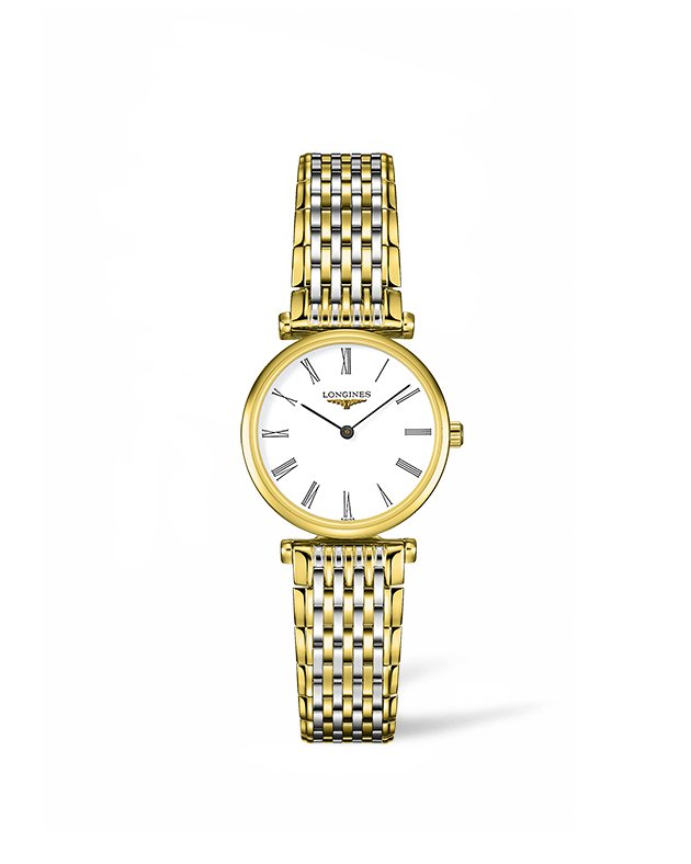 Longines gold watch with diamonds hotsell